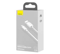 Baseus Lightning Simple Wisdom Cable (2pcs/set) 2.4a 1.5m White (tzca