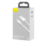 Lot de 2 Câbles USB Baseus Charge Rapide 1,5M Blanc (TZCALZJ-02)