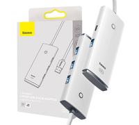 Baseus Lite Series 4 in 1 USB - 4x USB 3.2 gen. 1 25cm Blanc (WKQX030002)