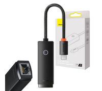 baseus adapter lite series type-c sur rj45 1000 mbps (wkqx000301) noir