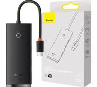 Baseus Lite Series HUB Adaptateur USB Type C - 4x USB 3.0 25cm noir (WKQX030301)