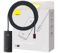 Baseus Lite Series HUB Adaptateur USB Type C - 4x USB 3.0 2m noir (WKQX030501)