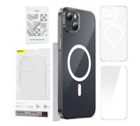 Baseus Magnetic Crystal Clear protective case for iPhone 13 (transparent) + verre trempé + kit de nettoyage