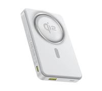 Baseus Qi2 Magsafe Batterie Externe 10000mAh, Power Bank Magnétique Sans Fil, PD 22.5W Batterie Externe USB-C Chargement Rapide pour iPhone 16/15/14/13 Series, Mini Powerbank, Petit mais Solide, Blanc