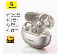 Baseus MC1 Pro Clip d'oreille écouteurs sans fil Bluetooth 6.0 haute résolution Ultra ouvert écouteurs boucles d'oreilles 4 micro ENC Clip sur écouteurs casque Cosmic Black