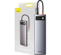hub multifonction metal gleam 11en1 usb type-c 3x usb 3.2 gen 1 5gbps / usb type-c pd 100w / mini jack 3,5 mm aux / vga full hd 60hz / 2x hdmi 4k
