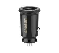 Baseus Mini Chargeur De Voiture USB Pour Tablette Téléphone GPS 3.1A Chargeur Rapide Dual USB Voiture Phone Charger Noir