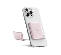 Baseus Mini MagSafe Powerbank 5000 mAh Certifié Qi2 avec Support Pliable, PD 20 W, magnétique, USB C, sans Fil, Compatible avec iPhone 17/16/15/14/13/12/Pro/Pro Max, Rose