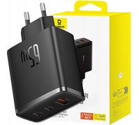 Baseus Os-Cube Pro chargeur secteur 2Xusb-C + Usb, 65W (Noir)