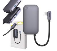 Baseus PadJoy Adaptateur Hub USB-C 4-en-1 - Gris foncé, Connectivité multifonctionnelle pour tablette et smartphone