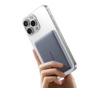 Baseus Picogo AM41 Batterie externe, 0,8 cm, ultra fine 5000 mAh, PD 20 W, charge rapide, portable, mini batterie magnétique sans fil avec câble USB C pour iPhone 16/15/14/13/12, gris sidéral