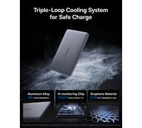 Baseus PicoGo AM41 Batterien externe magnétique format carte Gris spatial - 5000 mAh 20 W