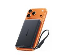 Baseus PicoGo AM52 MagSafe Powerbank, Batterie Externe Qi2.2 Magsafe 10000 mAh, Recharge sans Fil Rapide 25 W, Câble USB C intégré, Recharge PD 45 W, Batterie Externe Magnétique pour 17/16 Pro Max