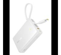 Baseus PicoGo Batterie Externe 10000mAh LiPo 45W Blanc avec Écran LED, USB-A et USB-C, Compatible Charge Rapide et Protection Multi-Niveaux