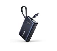 Baseus Picogo Power Bank 10000mAh 45W avec Type-C Câble Intégré, PD 3.0 QC 4+ Batterie Externe 45W, 2 USB-C et 1 USB-A, Powerbank pour iPhone 16/15/14/13 Pro Max, MacBook, Galaxy S24 Ultra, airpods