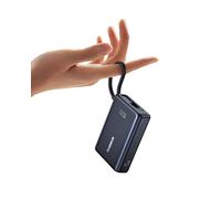 Baseus Picogo Power Bank 10000mAh 45W avec Type-C Câble Intégré, PD 3.0 QC 4+ Batterie Externe 45W, 2 USB-C et 1 USB-A, Powerbank pour iPhone 16/15/14/13 Pro Max, MacBook, Galaxy S24 Ultra, airpods