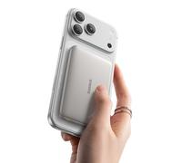 Baseus Picogo Powerbank, 10000mAh Qi2 Magsafe Powerbank, Ultra Slim, 15W Wireless Charge Rapide et PD 27 W, Batterie Externe Magnétique pour iPhone 17/16/15/14/13/12, Titane