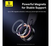 Baseus PrimeTrip C02 Go Support de téléphone magnétique pour voiture - Noir Stellaire