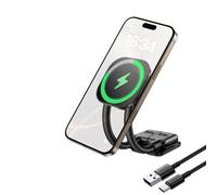Baseus PrimeTrip C03sPro Support de charge sans fil magnétique de téléphone pour voiture, adhésif - Noir Cosmique