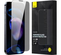 Baseus Privacy Verre trempé pour iPhone 14 Pro Plein écran 0,3 mm Filtre anti-regard Anti Spy + cadre de montage
