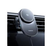 Baseus Qi2.2 Certifié 25 W pour chargeur de voiture MagSafe, chargeur sans fil ultra fin à charge rapide sans fil, support de téléphone magnétique rotatif à 360 ° pour grille d'aération de voiture