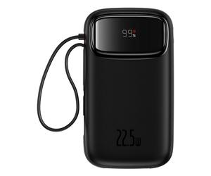 Baseus QPOW 2 DUAL KABLOLU 10.000 MAH 22.5W POWERBANK-SIYAH banque d'alimentation électrique Lithium 10000 mAh Noir
