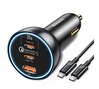 chargeur de voiture usb / usb rapide baseus type-c 160w pps quick charge 5 pd gris (tzcczm-0g) Gris