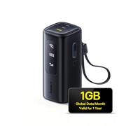 Baseus Routeur Wi-FI Mobile, Laptop Powerbank Portable 20 000 mAh 67 W avec USB-C câble de rétractable (4G/LTE jusqu'à 150 Mbit/s en téléchargement/50 Mbit/s en Upload) pour Les Voyages, Camping