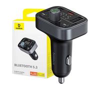 Baseus S-09 Pro Series Double Usb-A 18w Chargeur Allume-Cigare + Transmetteur Fm/Bluetooth Noir