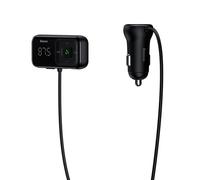 Baseus S-16 Transmetteur FM Bluetooth avec Chargeur USB Noir