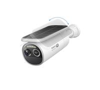 Baseus S2 Caméra de sécurité Solaire 4K d'extérieur sans Fil [Reconnaissance faciale AI] IP67 étanche Caméra de Surveillance Domestique WiFi Rechargeable, Vision Nocturne Couleur à 145°, Pas de Frais