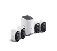 Baseus Security Caméra Surveillance WiFi Extérieur sans Fil, HD 2K, 145 Degrés, Batterie de 210j, IP67, Vision Nocturne, Caméra Extérieure Detection Humaine, 16TB Stockage Extensible - Kit 4-Cam N1