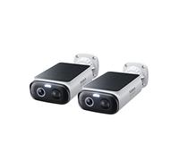 Baseus Security S1 Lite [2 Pièces] Caméra Surveillance WiFi Extérieur sans Fil Solaire, IP67, 2K 135°, Vision Couleur, Caméra Batterie, Detection Humaine, Pas de Frais, Fonctionne avec Alexa & Google