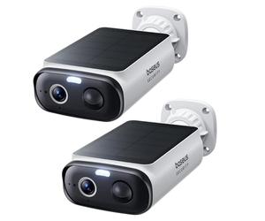 Baseus Security S1 Lite Caméra de Surveillance Extérieure Batterie Solaire WiFi IP67 Résistant aux Intempéries Caméra Surveillance sans Fil Extérieur 2K 135°, Vision Nocturne Couleur, Pas de Coût