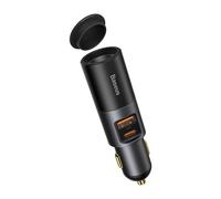 Baseus Share Together Chargeur rapide pour voiture avec prise allume-cigare, 2X Usb, 120W (Gris)
