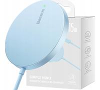 Baseus Simple Mini 3 15W Chargeur magnétique à induction (Bleu)