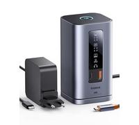 Baseus Spacemate 11 en 1 Docking Station avec Adaptateur 3 Moniteurs pour Windows, avec Écran Intelligent, 4K HDMI/DP, 10Gbps USB-C/A, 100W PD, Ethernet, Audio, Compatible avec HP/Lenovo/Dell/Acer