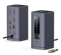 Baseus Spacemate Displaylink Station d'accueil USB C, 11 en 1, 3 moniteurs 4K, 10 Gbps USB-C/A, PD 100 W, Ethernet, Audio, pour M1/M2/M3/Win et MacOS
