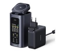 Baseus Spacemate Pro 15 en 1 Docking Station avec Adaptateur 2 Moniteurs pour Windows, avec 25W Wireless, Écran Intelligent, 4K HDMI, 10Gbps USB-C/A, 100W PD, Ethernet, Compatible avec HP/Lenovo/Dell