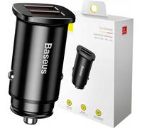 Baseus Square 2Xusb Qc3.0 5A 30W Chargeur de voiture (Noir)