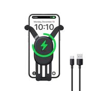 Baseus Stable Gravitational - Support de téléphone pour voiture - Charge sans fil 15 W - Grille d'aération - Noir