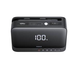 Baseus Super Energy LiPo 6000mAh 45W Noir - Batterie Externe USB Type-C avec Écran LED et Port USB Type-A - ABS/Silicone, Lampe Torche Intégrée