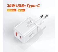 Baseus Super Si 30w Usb C Chargeur Adaptateur Pour Iphone 14 13 12 Pro Max Ipad Type C Qc 3.0 Pd Charge Rapide Pour Xiaomi Chargeur Rapide