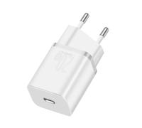 Baseus Super-Si Quick Charger 1C 20W Adaptateur secteur Chargeur rapide en blanc