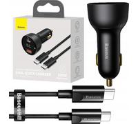 Baseus Superme Usb Car Charger, Usb-C, 100W + Usb-C Cable(Black)