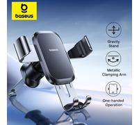 Baseus support de téléphone de voiture en métal support de téléphone par gravité support de voiture pour iPhone Xiaomi Samsung Huawei Realme Moile Phone Black