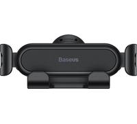 Baseus Support de téléphone portable pour les fentes d'aération de la voiture, mécanisme de gravité, noir (Air Outlet Edition)