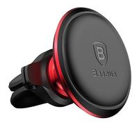 Baseus Support magnétique pour grille d'aération de voiture avec clip de câble 10–15,2 cm – Rouge