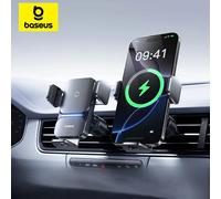 Baseus support pour téléphone de voiture infrarouge 15W QI chargeur de téléphone sans fil pour iPhone Xiaomi Samsung support de voiture charge rapide contrôle facile Car Wirelss Charger