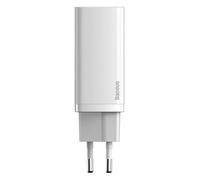 Chargeur secteur Baseus GaN2 Lite 1x port USB-A + 1x port USB-C 65W (Blanc)